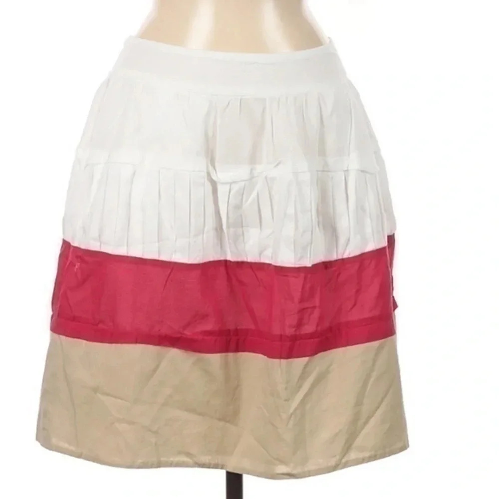Calvin Klein Y2K Boho Tiered Color Block A-Line Skirt Size 6 Small S
